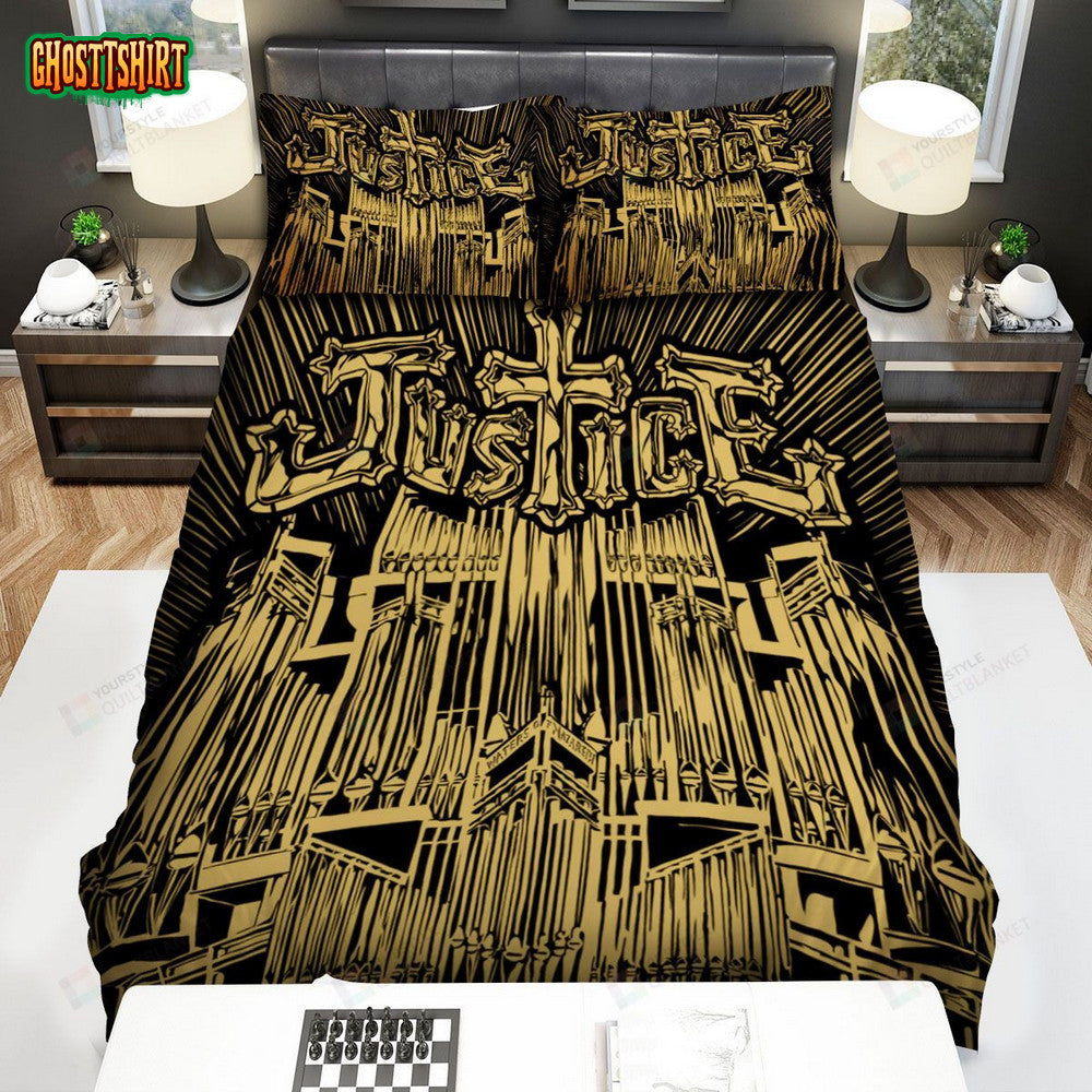 Justice Band Cover Album Photo Bed Sheets Spread Comforter Duvet Cover Bedding Set