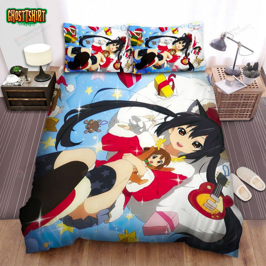 K-On, Christmas Angel Song Art Bed Sheets Spread Duvet Cover Bedding Set