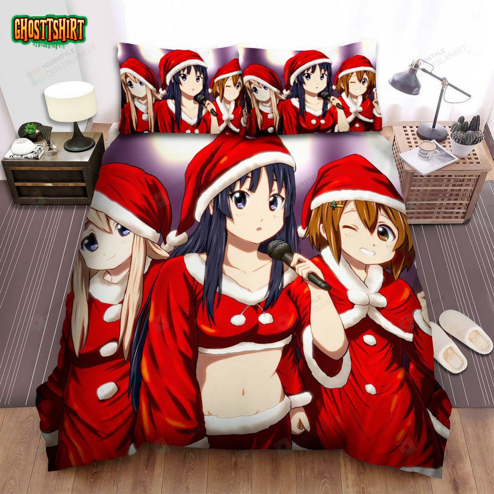 K-On, Christmas Show Bed Sheets Spread Duvet Cover Bedding Set