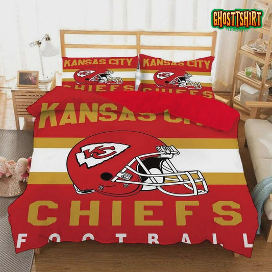 Kansas City Chiefs NFL 4 Duvet Cover Quilt Cover Pillowcase Bedding Set