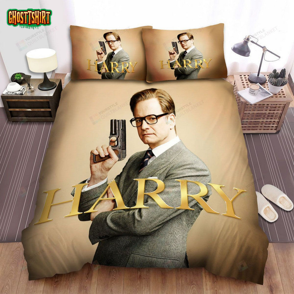 Kingsman The Secret Service Harry Poster Bed Sheets Spread Comforter Duvet Cover Bedding Set