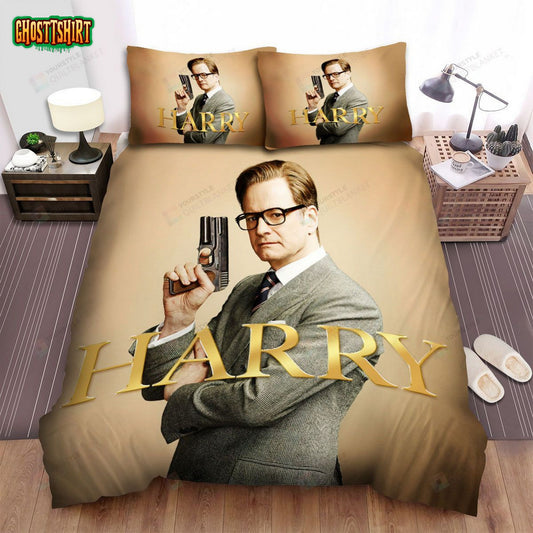 Kingsman The Secret Service Harry Poster Bed Sheets Spread Comforter Duvet Cover Bedding Set