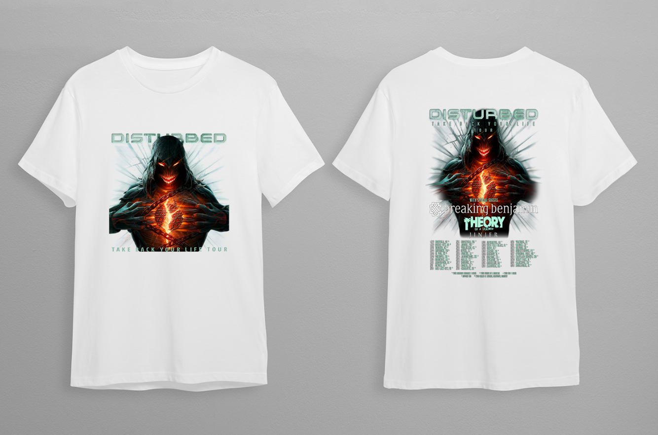 Take Back Your Life World Tour Shirt - Disturbed Band Merchandise