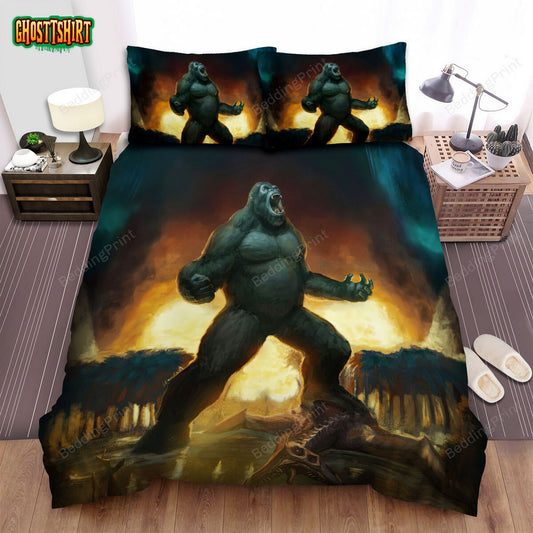 Kong Skull Island (2017) Movie Art Bed Sheets Duvet Cover Bedding Set