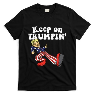 Keep On Trumpin Funny Usa Flag Support Reelect Trump 2020 T-Shirt
