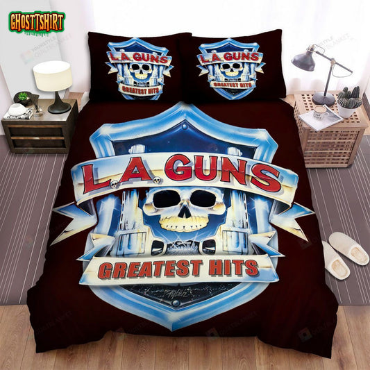 L.A. Guns Band Greatest Hits Album Cover Bed Sheets Spread Comforter Duvet Cover Bedding Set