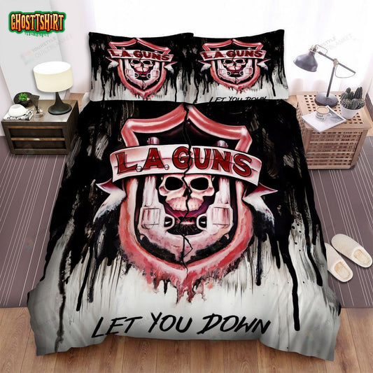 L.A. Guns Band Let You Down Album Cover Bed Sheets Spread Comforter Duvet Cover Bedding Set