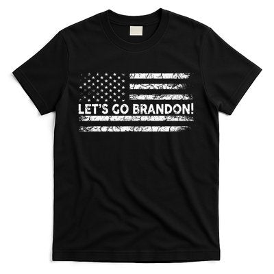 Lets Go Brandon Joe Biden Chant Impeach Biden USA Flag T-Shirt