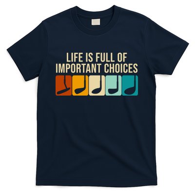 Life Is Full Of Important Choices Retro Golf T-Shirt