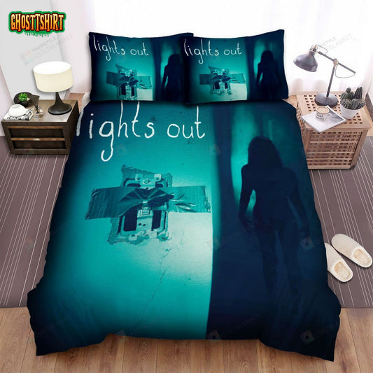 Lights Out (Ii) Movie Creepy Photo Bed Sheets Spread Comforter Duvet Cover Bedding Set