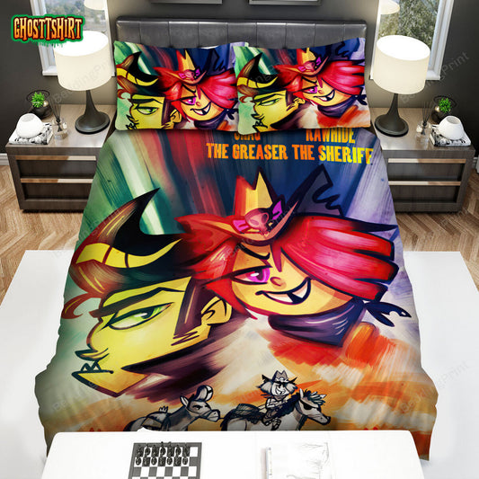 Long Gone Gulch Rawhide & Snag In El Barranco Poster Bed Sheets Spread Duvet Cover Bedding Set