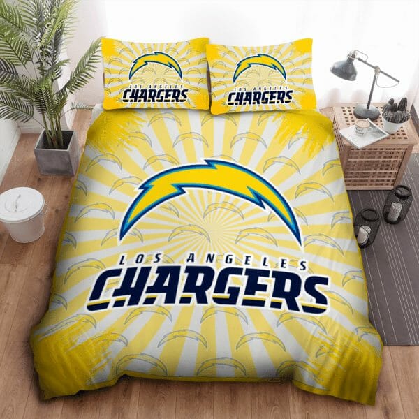 NFL Los Angeles Chargers Light Gold Bedding Set