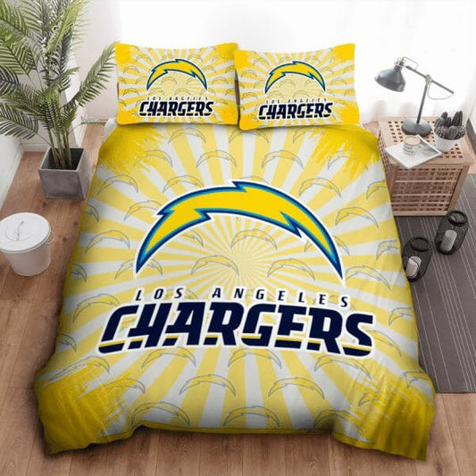 NFL Los Angeles Chargers Light Gold Bedding Set