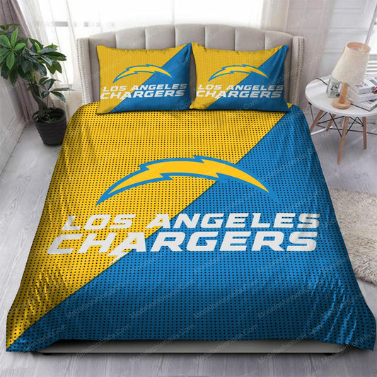 NFL Los Angeles Chargers Gold Blue Bedding Set