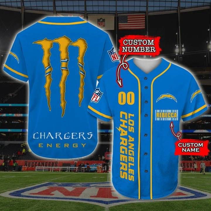 Los Angeles Chargers Personalized Baseball Jersey Fan Gifts - lylyprint.com