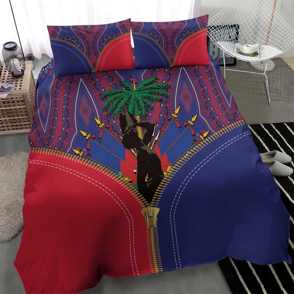 Afro Haiti Heritage Month Bedding Set Zipper Stylized LT01