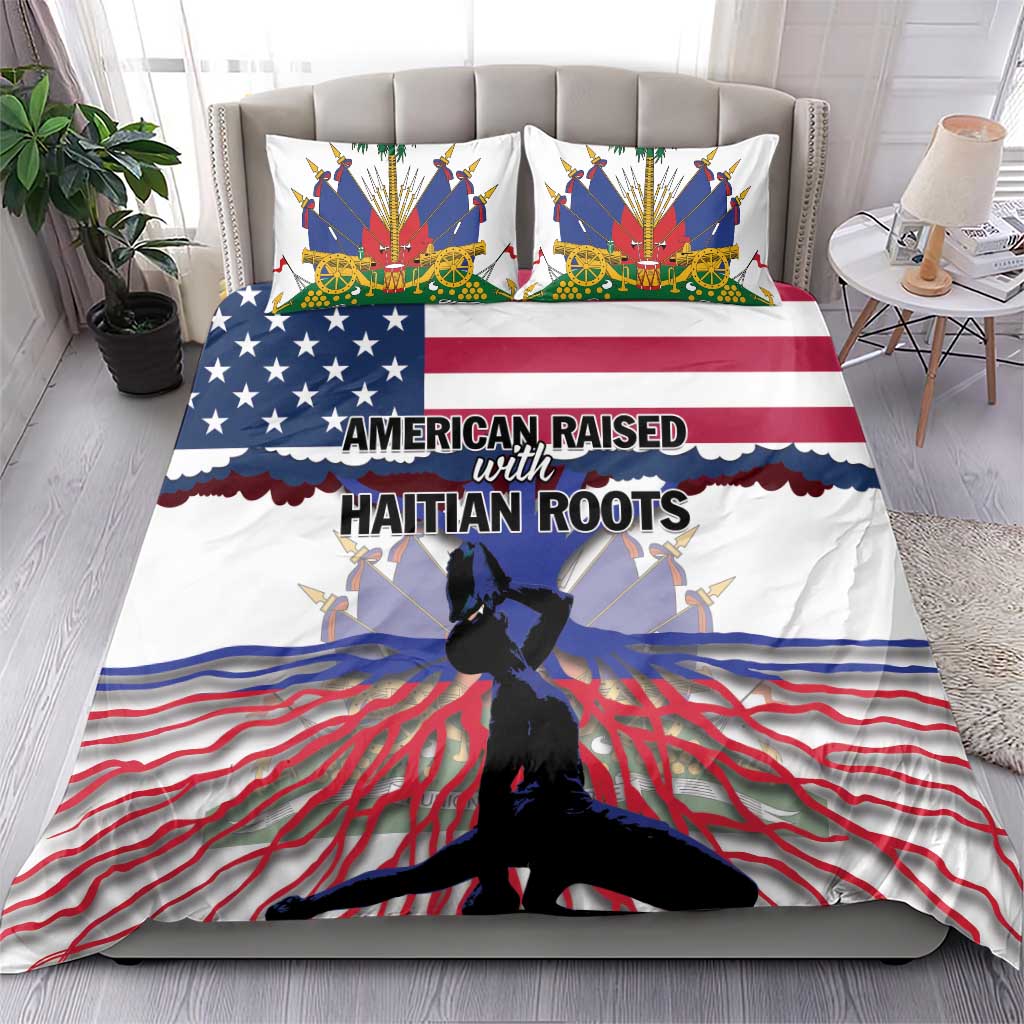 Afro Haiti Heritage Month 2025 Bedding Set American Raised With Haitian Roots LT01