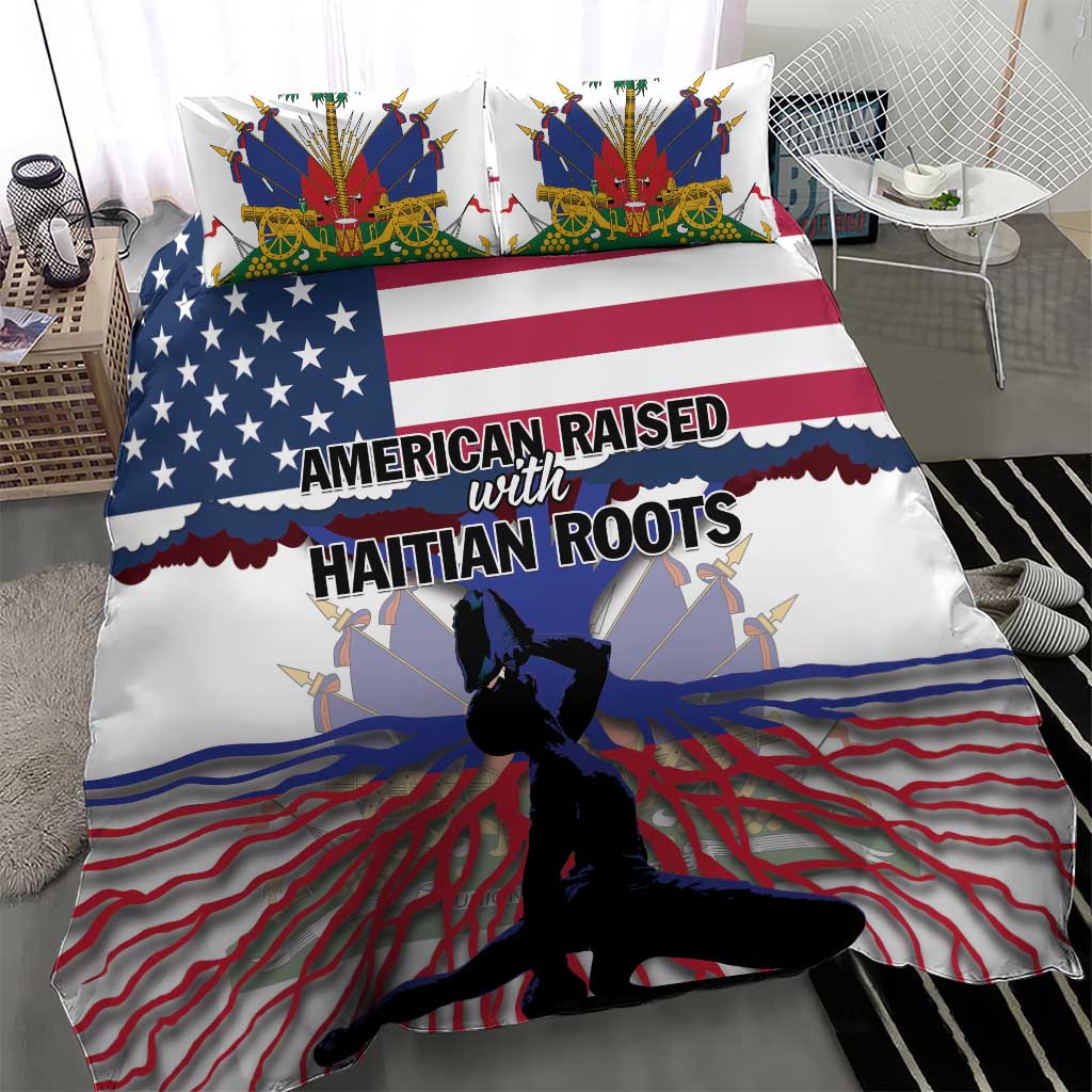 Afro Haiti Heritage Month 2025 Bedding Set American Raised With Haitian Roots LT01