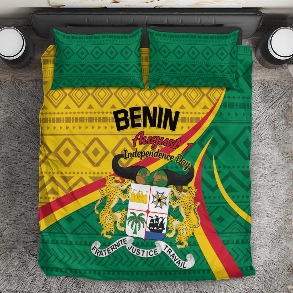 Benin Independence Day 1960 Bedding Set Fraternite Justice Travail LT01