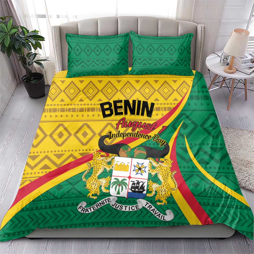 Benin Independence Day 1960 Bedding Set Fraternite Justice Travail LT01