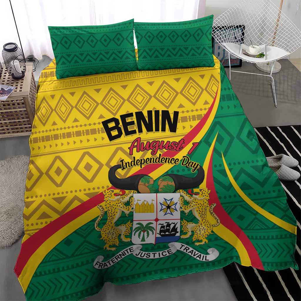 Benin Independence Day 1960 Bedding Set Fraternite Justice Travail LT01