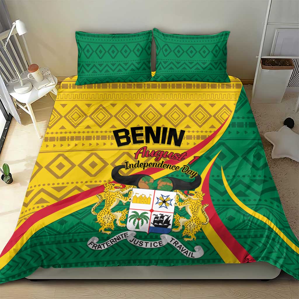 Benin Independence Day 1960 Bedding Set Fraternite Justice Travail LT01