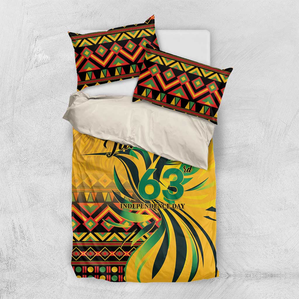 Black Jamaican Independence Day 1962 Bedding Set Jumieka Streamertail Reggae Pattern LT01