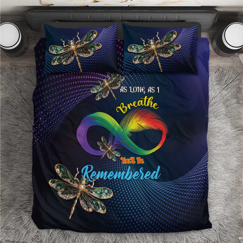 As Long As I Breathe You'll Be Remembered Bedding Set Luxury Dragonfly - Feather Infinity LT01