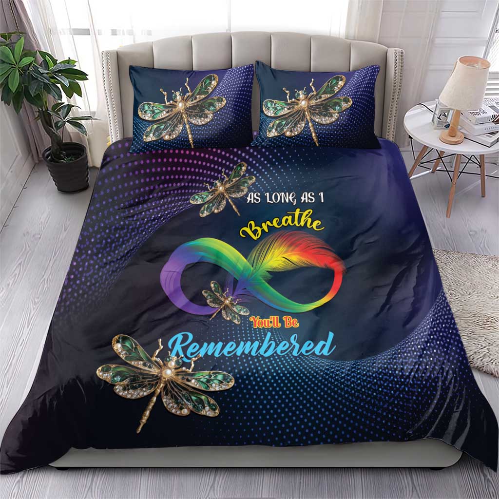 As Long As I Breathe You'll Be Remembered Bedding Set Luxury Dragonfly - Feather Infinity LT01