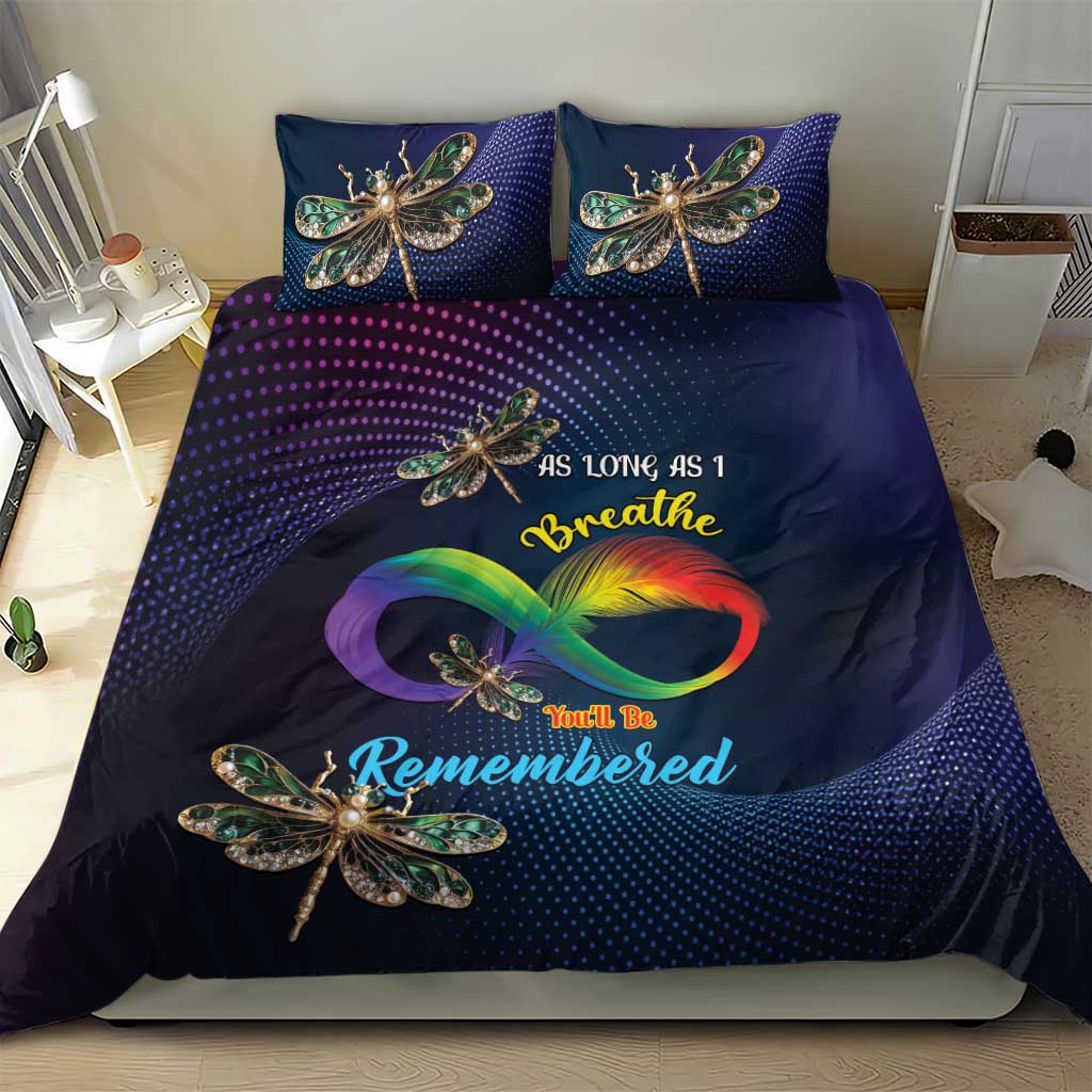 As Long As I Breathe You'll Be Remembered Bedding Set Luxury Dragonfly - Feather Infinity LT01