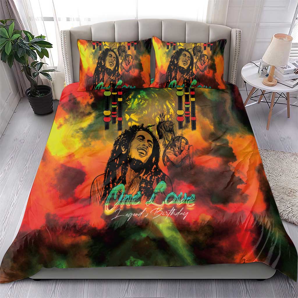 Afro-Jamaican Reggae Legend's Birthday Bedding Set One Love Jamaica LT03