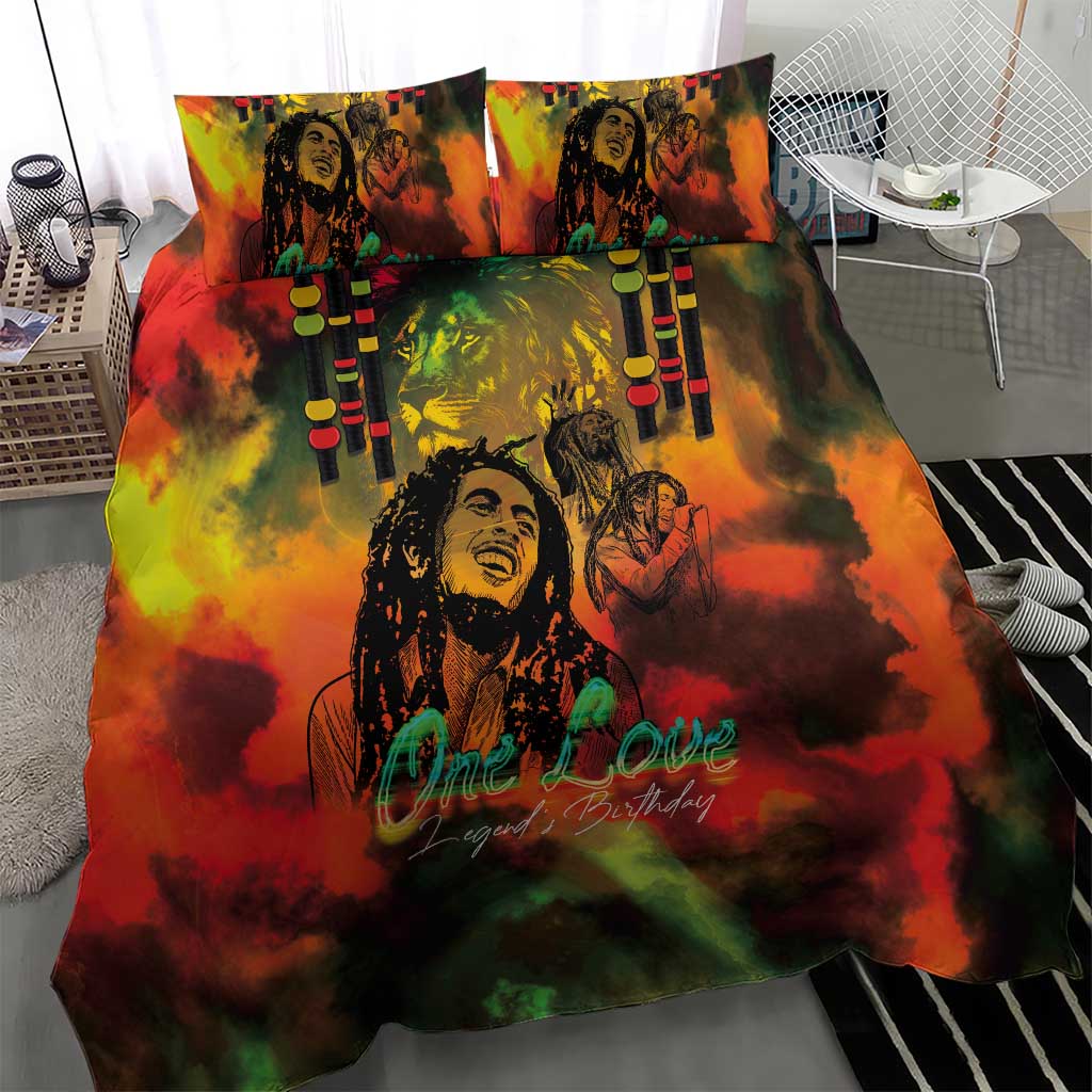 Afro-Jamaican Reggae Legend's Birthday Bedding Set One Love Jamaica LT03