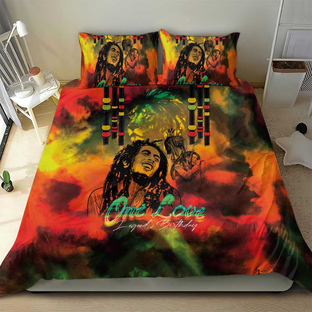 Afro-Jamaican Reggae Legend's Birthday Bedding Set One Love Jamaica LT03