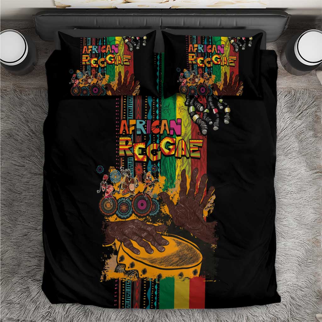 Afro-Caribbean Bedding Set African and Reggae Art Music LT03