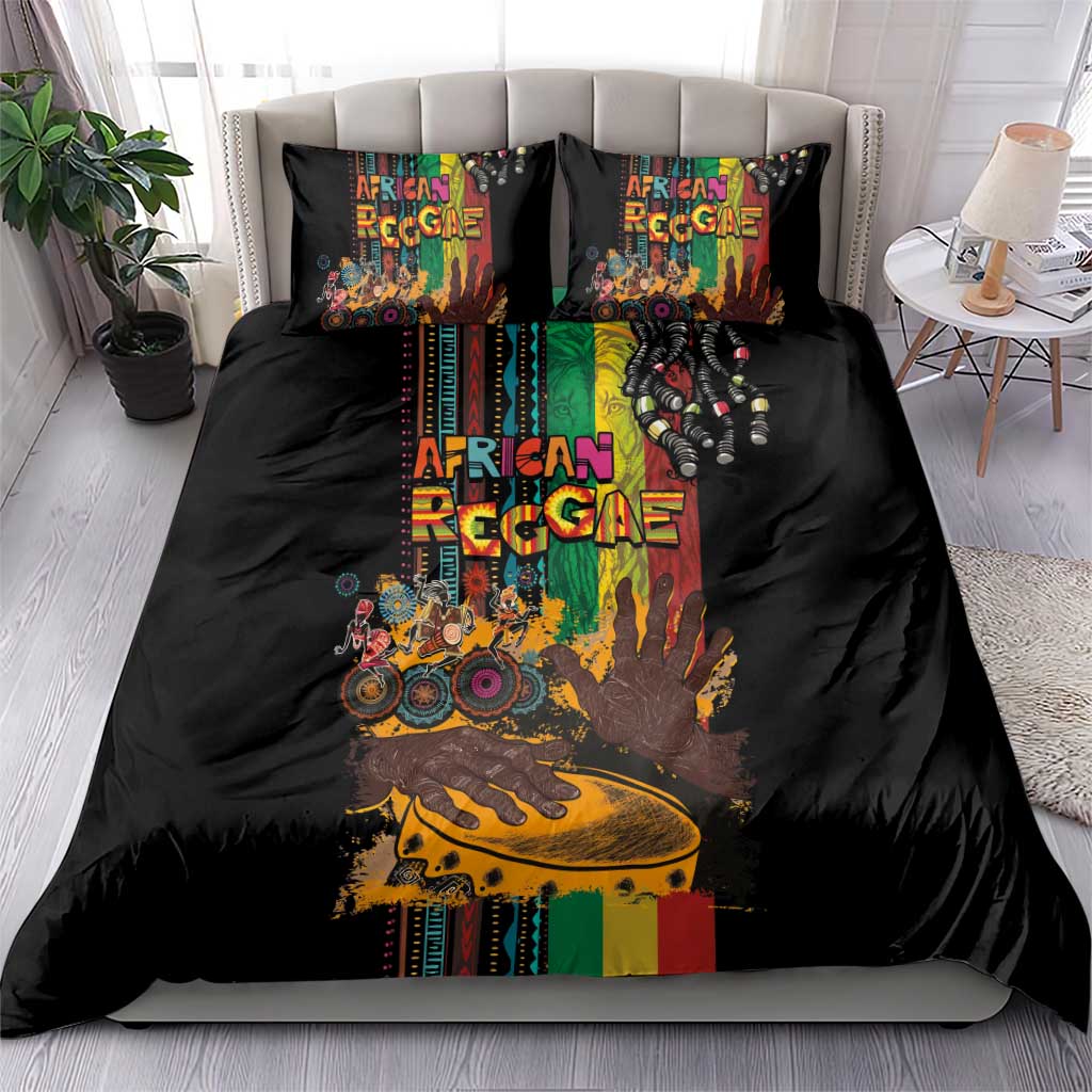 Afro-Caribbean Bedding Set African and Reggae Art Music LT03