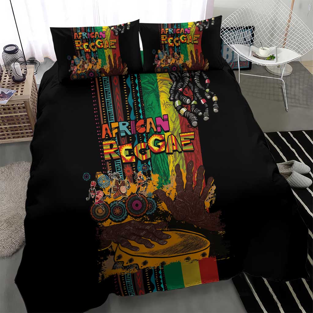 Afro-Caribbean Bedding Set African and Reggae Art Music LT03