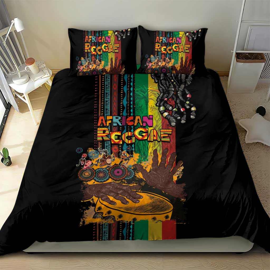 Afro-Caribbean Bedding Set African and Reggae Art Music LT03