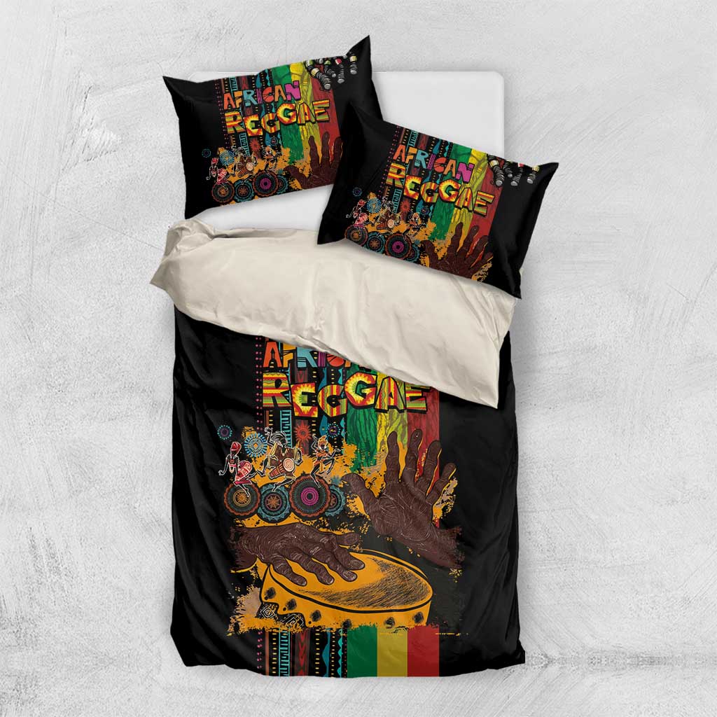 Afro-Caribbean Bedding Set African and Reggae Art Music LT03