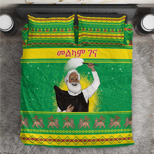 Afro Ethiopia Christmas Bedding Set Melkam Gena Yegena Abat LT05