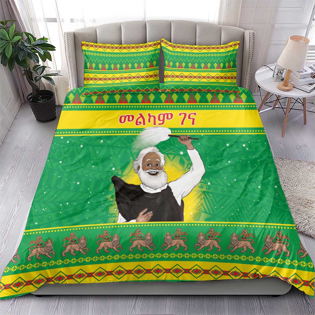Afro Ethiopia Christmas Bedding Set Melkam Gena Yegena Abat LT05