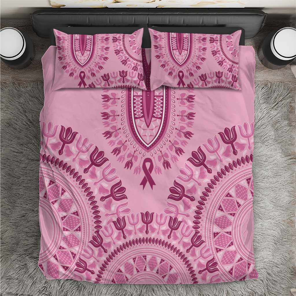 Afro Breast Cancer Awareness Dashiki Bedding Set Glamorous Pink LT7