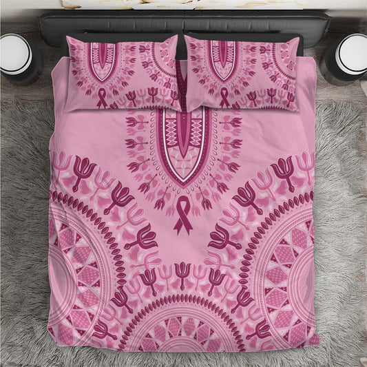 Afro Breast Cancer Awareness Dashiki Bedding Set Glamorous Pink LT7