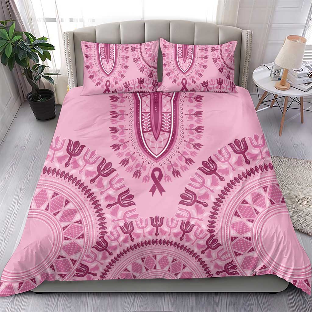 Afro Breast Cancer Awareness Dashiki Bedding Set Glamorous Pink LT7