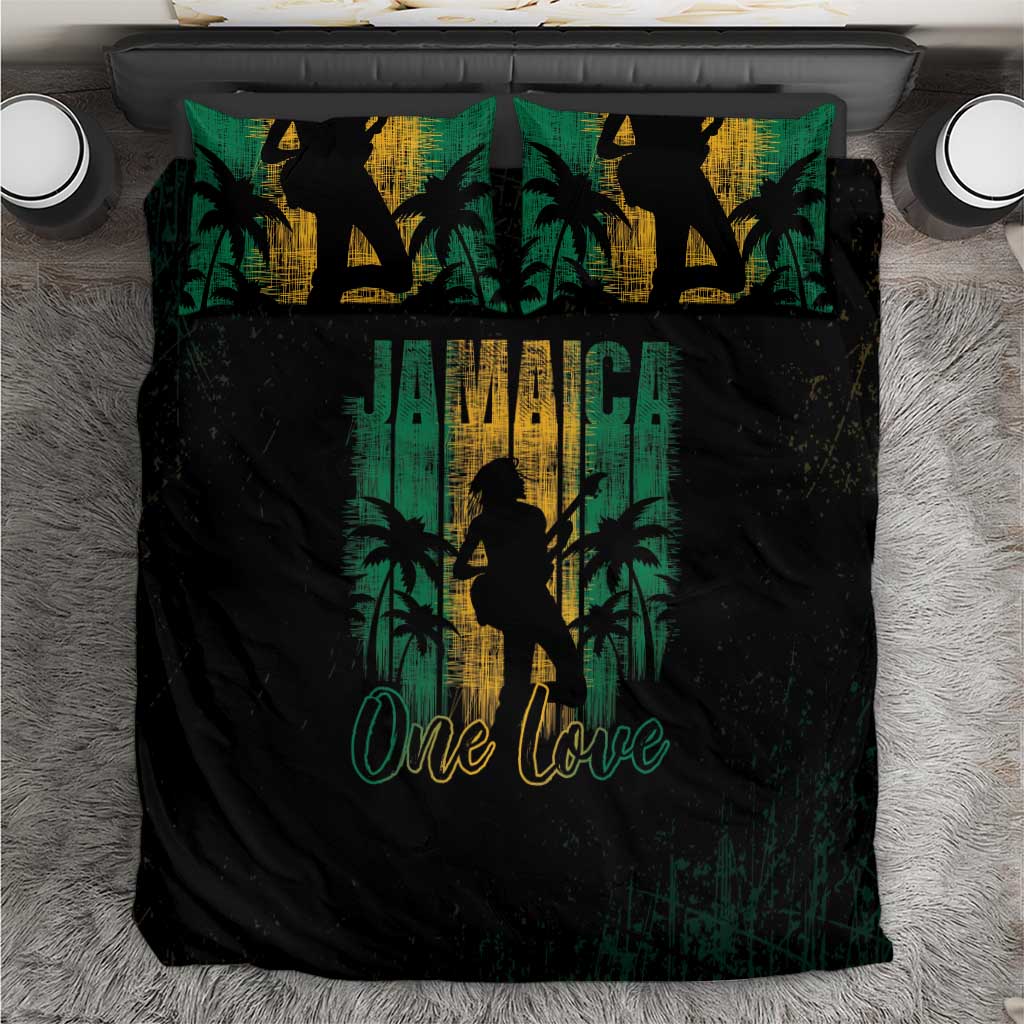 Afro-Jamaican One Love Grunge Bedding Set Jamrock LT7
