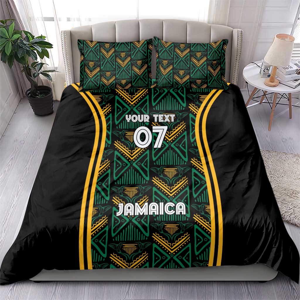 Afro-Jamaica Custom Bedding Set Reggae Boyz Ethnic Motifs LT7