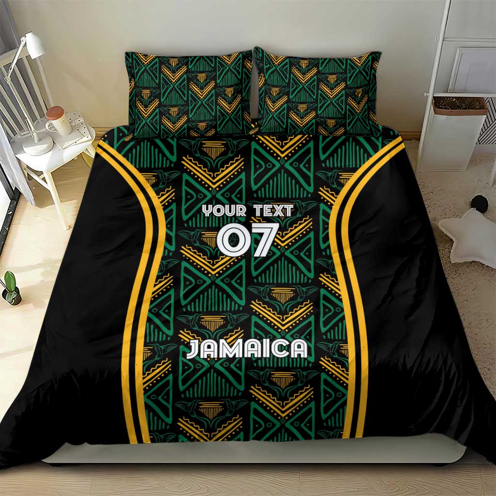 Afro-Jamaica Custom Bedding Set Reggae Boyz Ethnic Motifs LT7