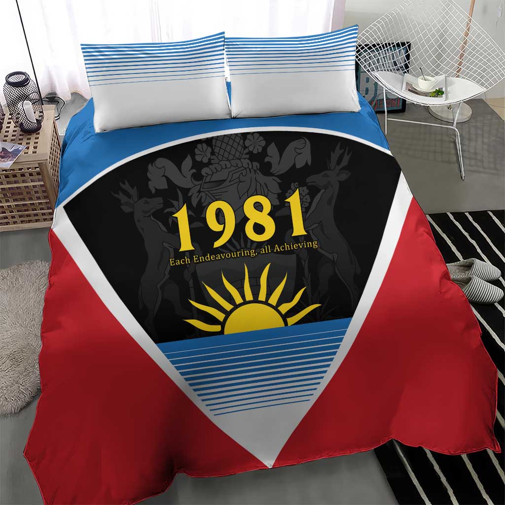 Afro-Antiguans and Barbudans 1981 Bedding Set Each Endeavouring All Achieving LT9