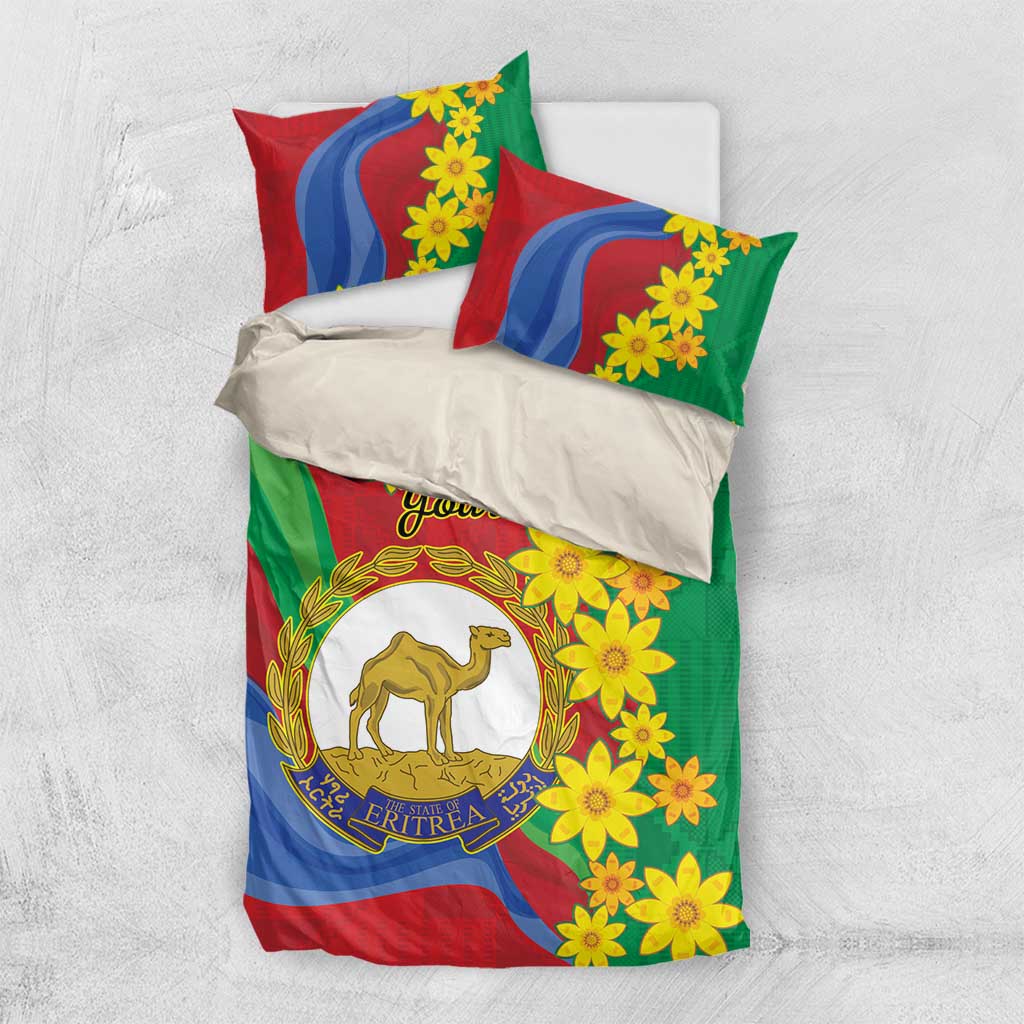 Afro Eritrea New Year Personalized Bedding Set Enkutatash Adey Abeba Flower Art LT9
