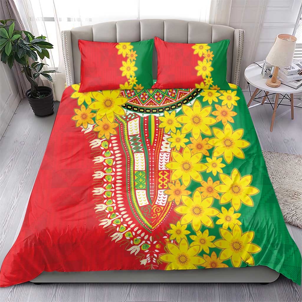 Afro Ethiopian New Year Bedding Set Enkutatash Adey Abeba Flower Art LT9