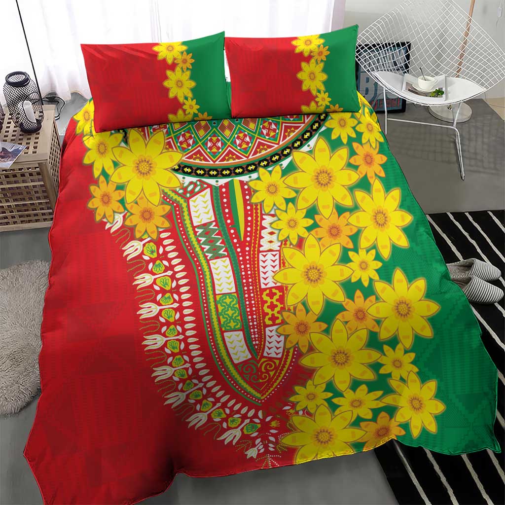 Afro Ethiopian New Year Bedding Set Enkutatash Adey Abeba Flower Art LT9